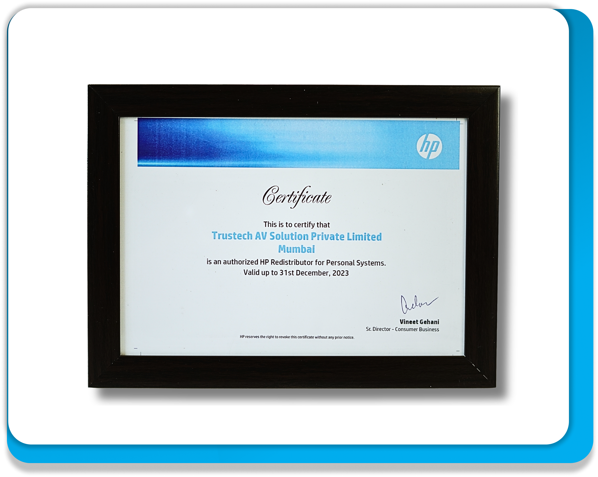 HP Authorized Redistributor